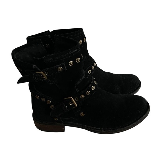 UGG Fabrizia Studded Distressed Suede Zip Moto Ankle B Women Size 8 - Picture 5 of 12